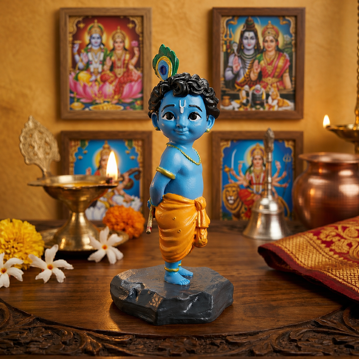 Cute Krishna Car Dashboard Idol